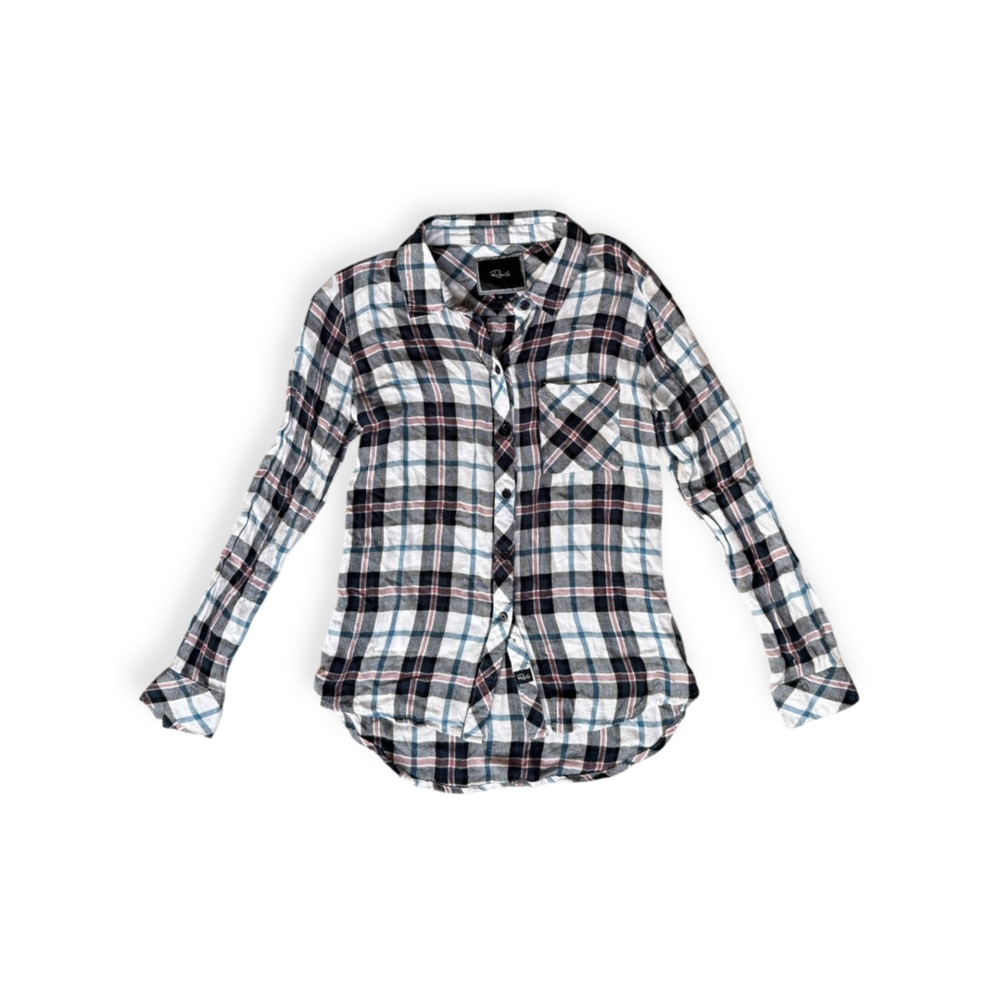 Rails plaid top button down long sleeve XS casual comfortable - Picture 6 of 9